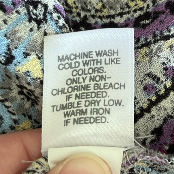 J Jill Womens Layered Paisley Blouse Size M Mature Boho Drapey Office Business - Picture 11 of 11